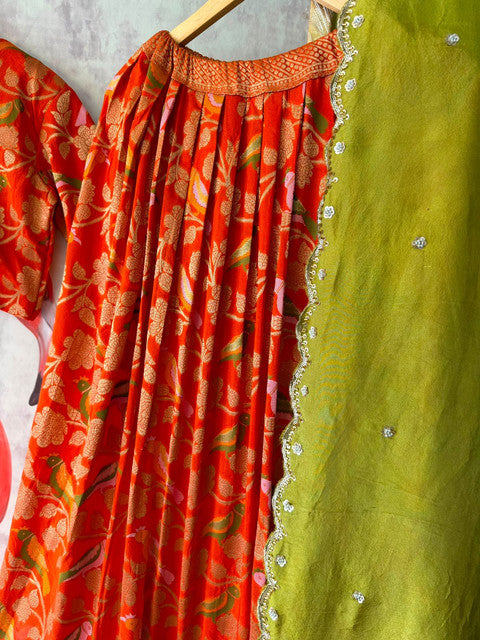 Bird Theme Khadi Crepe Jacquard Lehenga Set - WhatsApp Image 2026-08-13 at 23.01.41