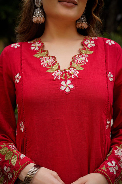 Party Wear Anarkali Kurti with Pant & Embroidered Dupatta - WhatsApp Image 2026-08-13 at 23.04.27 (4)