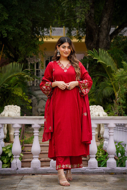 Party Wear Anarkali Kurti with Pant & Embroidered Dupatta - WhatsApp Image 2026-08-13 at 23.04.27 (5)