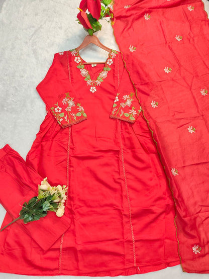 Party Wear Anarkali Kurti with Pant & Embroidered Dupatta - WhatsApp Image 2026-08-13 at 23.04.28 (3)