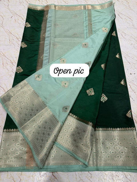 Banarasi Handloom Raw Mango Silk Saree with Meena Zari Butta - WhatsApp Image 2026-08-14 at 20.10.05