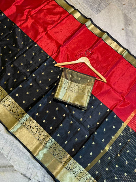 Kanchi Pattu Silk Half & Half Saree with Gold Zari Border - WhatsApp Image 2026-08-14 at 20.21.53
