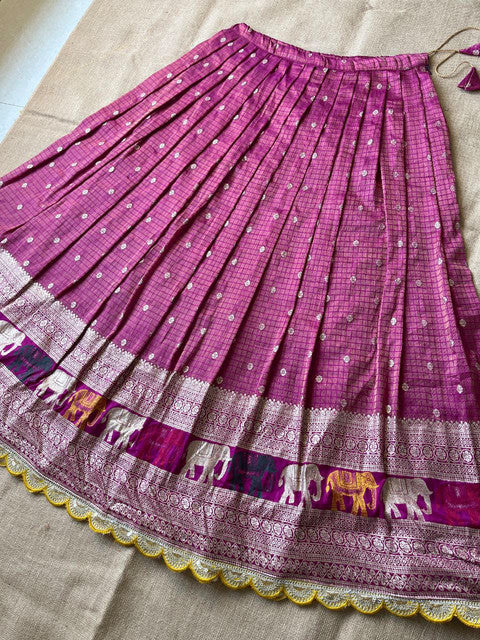 Elephant Checks Viscose Tissue Silk Lehenga Set - WhatsApp Image 2026-08-14 at 20.23.26 (3)