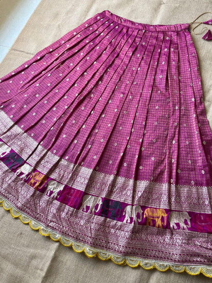 Elephant Checks Viscose Tissue Silk Lehenga Set - WhatsApp Image 2026-08-14 at 20.23.26 (3)