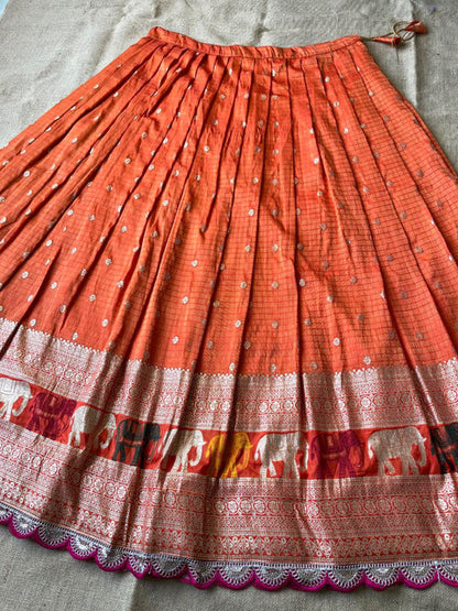 Elephant Checks Viscose Tissue Silk Lehenga Set - WhatsApp Image 2026-08-14 at 20.23.29