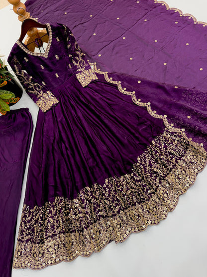 Fendy Silk Embroidered Gown with Pant & Dupatta Set - WhatsApp Image 2026-08-14 at 20.32.17 (1)