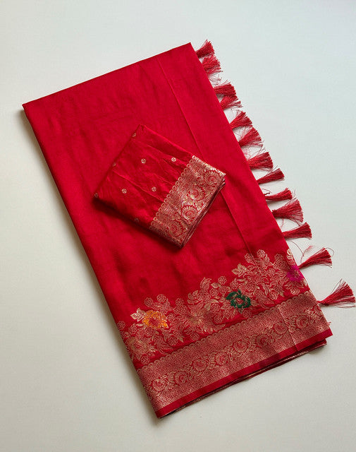 Soft Georgette Silk Saree with Self Jacquard Weaving & Multi-Weave Border - WhatsApp Image 2026-08-14 at 20.34.58 (1)