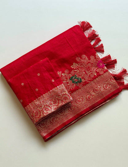 Soft Georgette Silk Saree with Self Jacquard Weaving & Multi-Weave Border - WhatsApp Image 2026-08-14 at 20.34.58