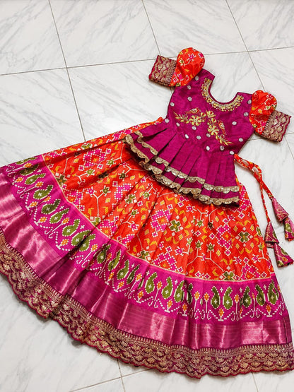 Kids Pure Heavy Silk Lehenga Choli with Digital Print & Maggam Work - WhatsApp Image 2026-08-14 at 20.39.57 (1)