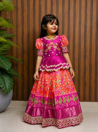 Kids Pure Heavy Silk Lehenga Choli with Digital Print & Maggam Work - WhatsApp Image 2026-08-14 at 20.40.00