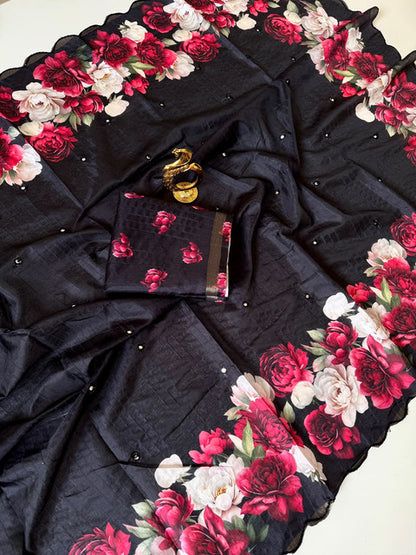Tussar Saree with Rose Flower Print - WhatsApp Image 2026-08-14 at 20.44.49 (1)