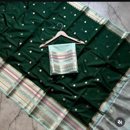 Banarasi Dyble Dupion Soft Silk Saree with Butti Weaving - WhatsApp Image 2026-08-14 at 21.25.08 (2)