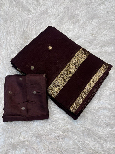 Pure Viscose Kota Doriya Saree with Jacquard Border and Butti - WhatsApp Image 2026-09-02 at 10.35.39