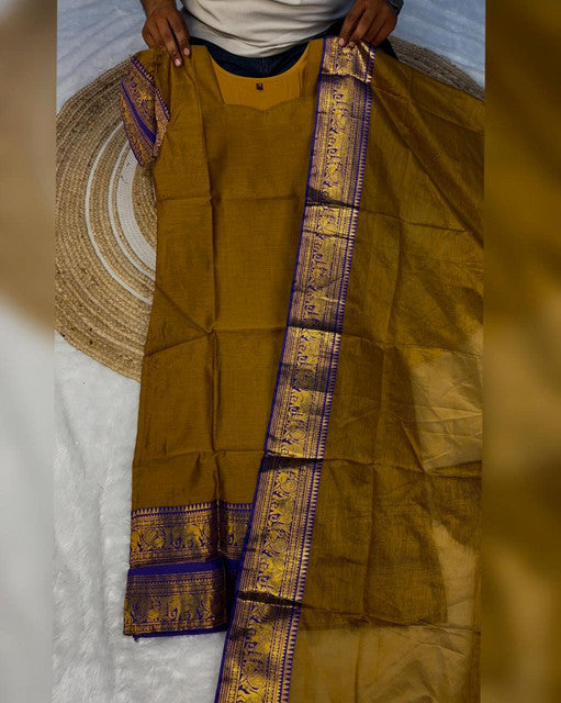 Heavy Kanchi Cotton Stitched Kurti with Zari Weaving and Dupatta - WhatsApp Image 2026-09-02 at 10.38.30 (1)