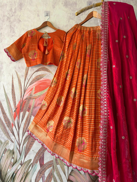 Peacock Theme Lehenga with Maggam Work Dupatta - WhatsApp Image 2026-09-02 at 10.39.42 (1)
