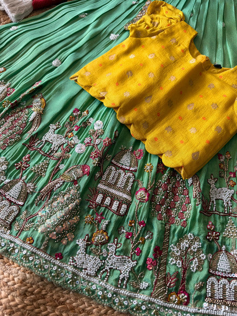 Maggam Work Village Theme Kids Lehenga - WhatsApp Image 2026-09-02 at 10.45.40