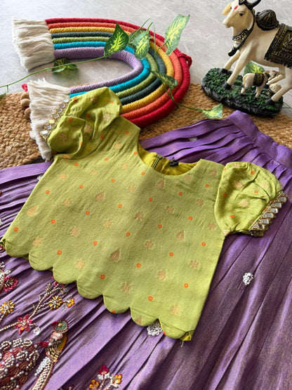 Maggam Work Village Theme Kids Lehenga - WhatsApp Image 2026-09-02 at 10.45.41