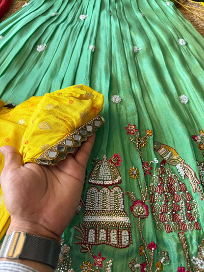 Maggam Work Village Theme Kids Lehenga - WhatsApp Image 2026-09-02 at 10.45.43