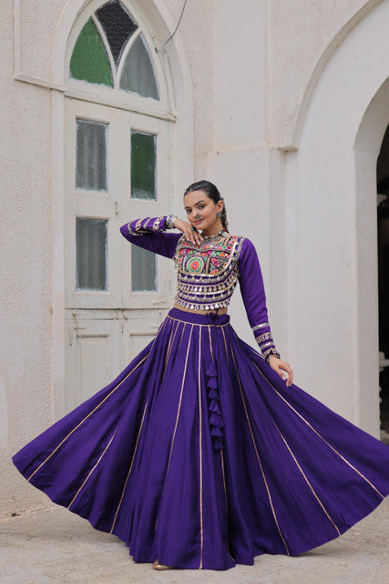 Navratri Roman Lehenga Choli with Gota-Patti and Mirror Lace Work - WhatsApp Image 2026-09-02 at 10.48.21