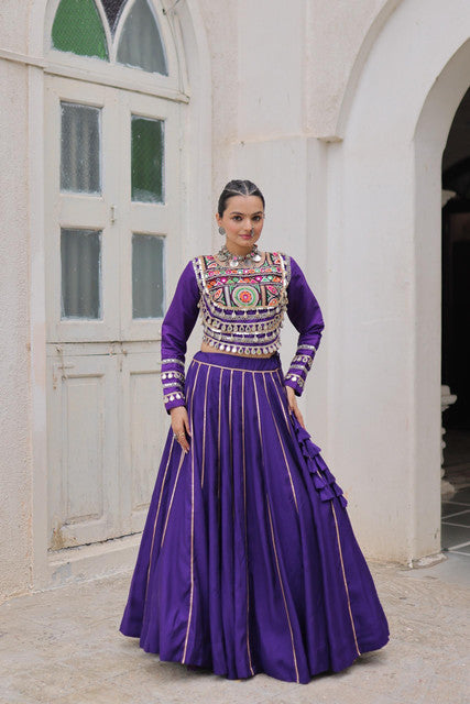 Navratri Roman Lehenga Choli with Gota-Patti and Mirror Lace Work - WhatsApp Image 2026-09-02 at 10.48.22