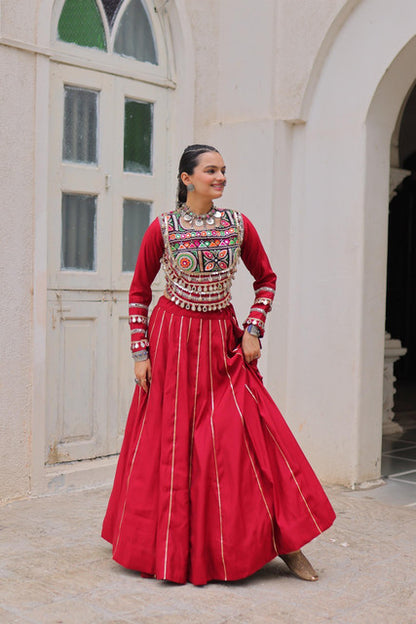 Navratri Roman Lehenga Choli with Gota-Patti and Mirror Lace Work - WhatsApp Image 2026-09-02 at 10.48.26 (2)