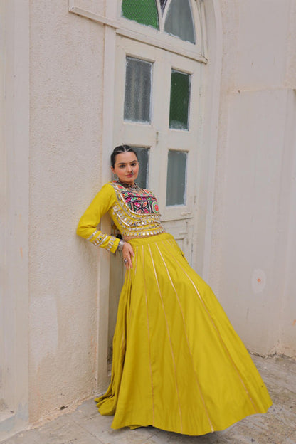 Navratri Roman Lehenga Choli with Gota-Patti and Mirror Lace Work - WhatsApp Image 2026-09-02 at 10.48.27 (1)