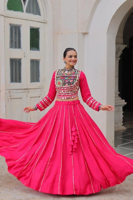 Navratri Roman Lehenga Choli with Gota-Patti and Mirror Lace Work - WhatsApp Image 2026-09-02 at 10.48.28 (2)