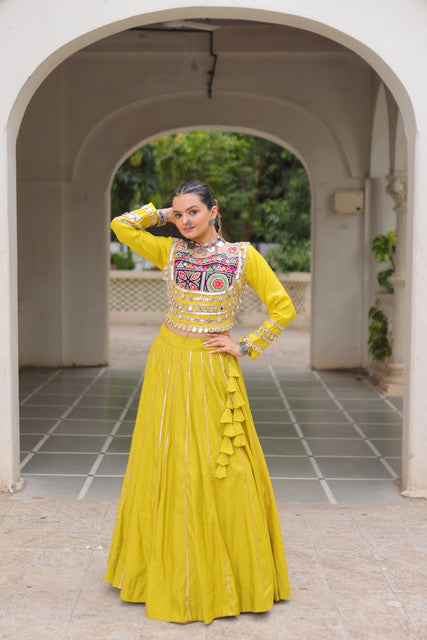 Navratri Roman Lehenga Choli with Gota-Patti and Mirror Lace Work - WhatsApp Image 2026-09-02 at 10.48.28