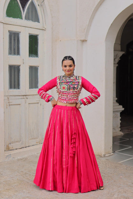 Navratri Roman Lehenga Choli with Gota-Patti and Mirror Lace Work - WhatsApp Image 2026-09-02 at 10.48.29 (1)