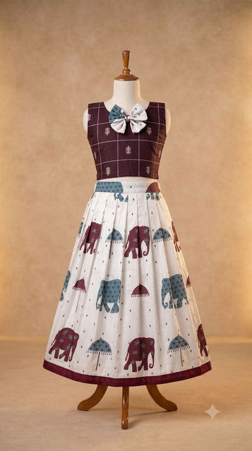 Little Kids Lehenga Choli with Elephant Print - WhatsApp Image 2026-09-02 at 10.49.20