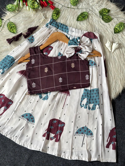 Little Kids Lehenga Choli with Elephant Print - WhatsApp Image 2026-09-02 at 10.49.23