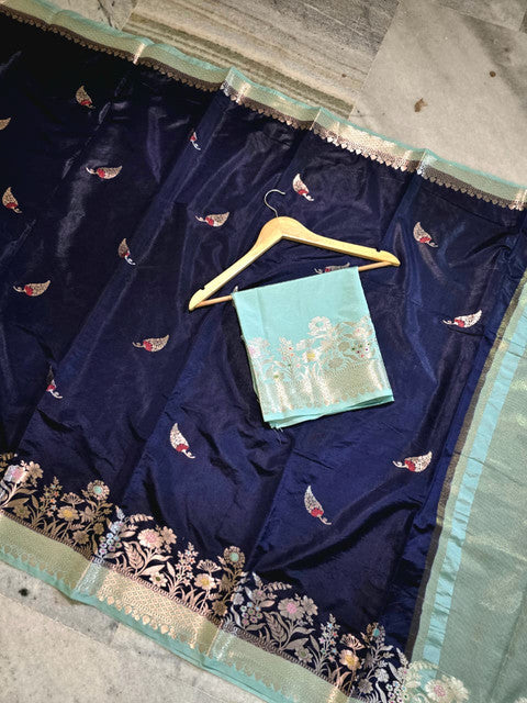 Banarasi Katan Silk Saree with Contrast Alfi Border and Zari Butti - WhatsApp Image 2026-09-02 at 11.08.41 (1)