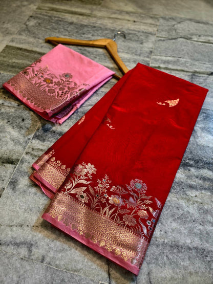 Banarasi Katan Silk Saree with Contrast Alfi Border and Zari Butti - WhatsApp Image 2026-09-02 at 11.08.41 (2)