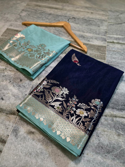 Banarasi Katan Silk Saree with Contrast Alfi Border and Zari Butti - WhatsApp Image 2026-09-02 at 11.08.45 (2)