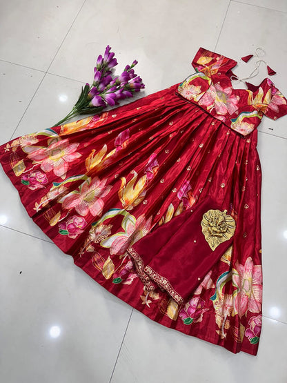 Position Foil Work Pure Silk Lehenga Choli Set - WhatsApp Image 2026-09-07 at 10.08.56