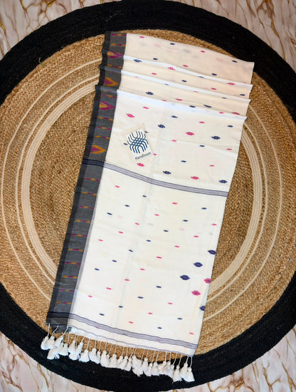 Authentic Mul Cotton Handmade Saree – 120 Count