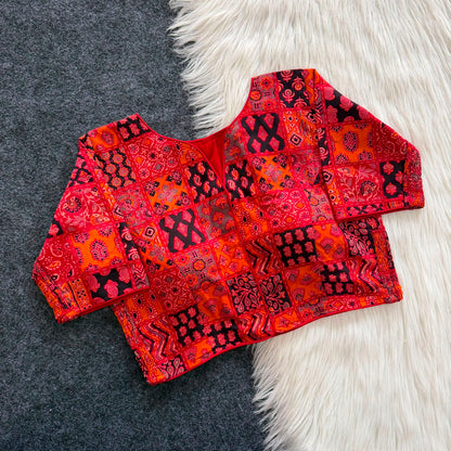 Pure Cotton Hand Block Print Skirt with Side Elastic