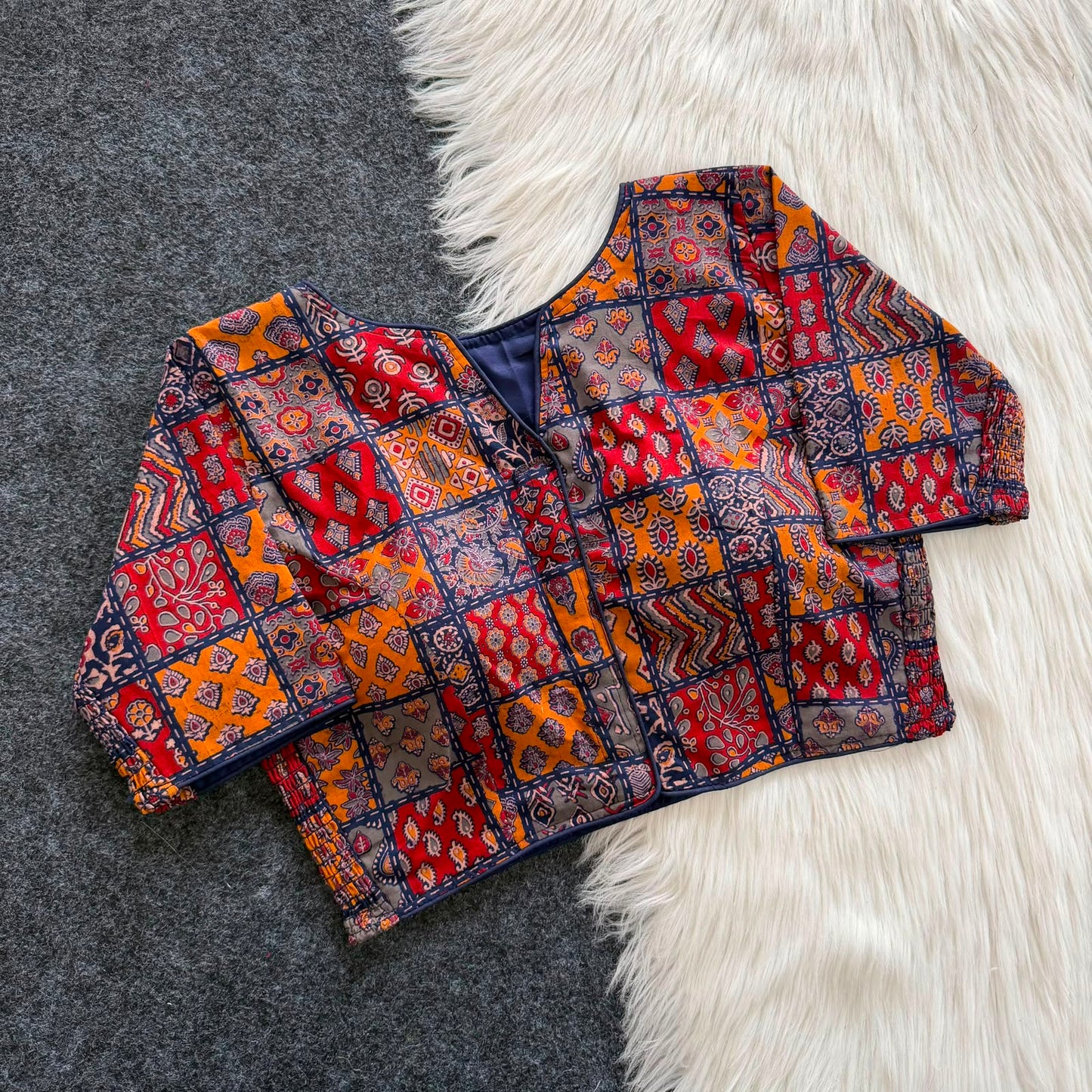 Pure Cotton Hand Block Print Skirt with Side Elastic