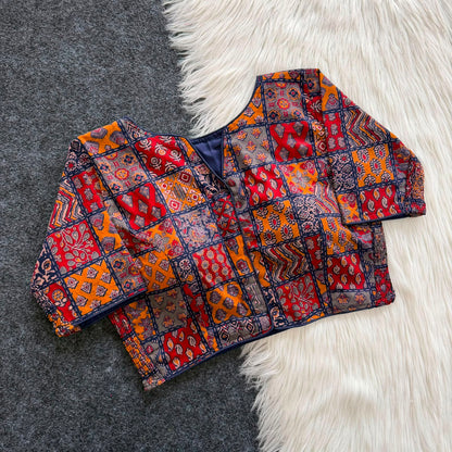 Pure Cotton Hand Block Print Skirt with Side Elastic