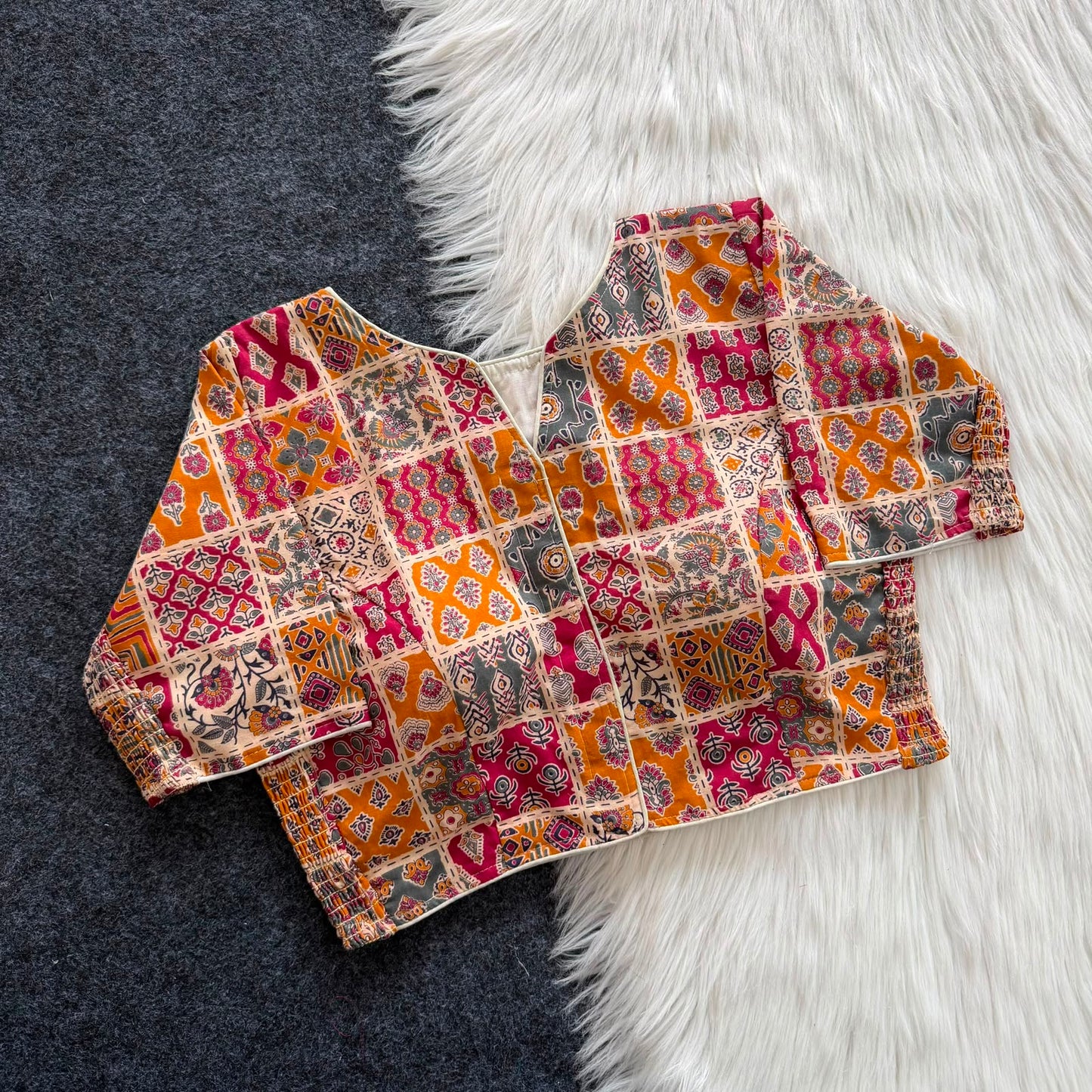 Pure Cotton Hand Block Print Skirt with Side Elastic
