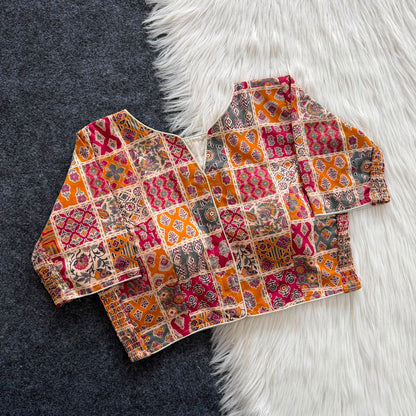 Pure Cotton Hand Block Print Skirt with Side Elastic