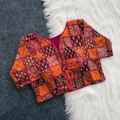 Pure Cotton Hand Block Print Skirt with Side Elastic