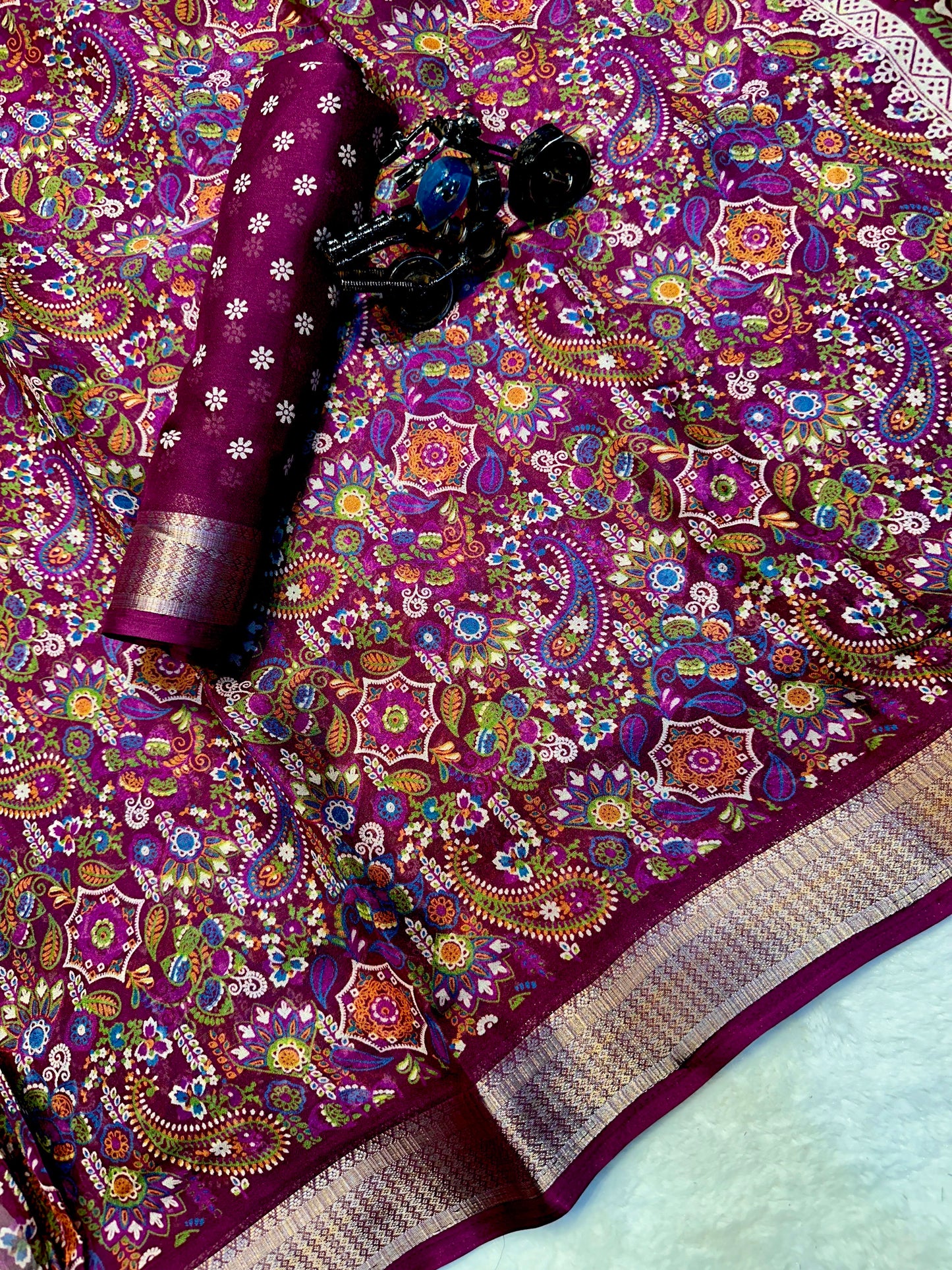 Soft Lightweight Georgette Saree with Matching Blouse