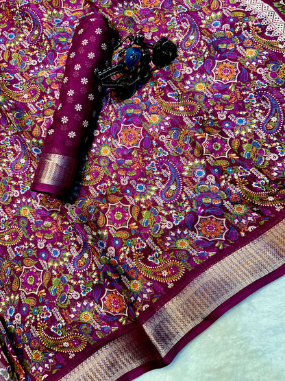 Soft Lightweight Georgette Saree with Matching Blouse