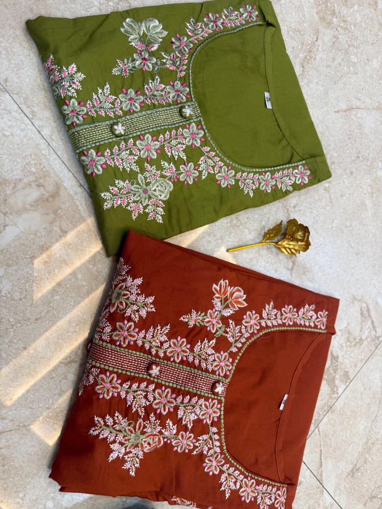 Pure Cotton Embroidery Cutwork Top Palazzo Dupatta Set