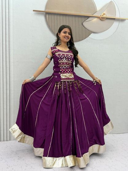 Navratri Special Pure Cotton Mother-Daughter Lehenga Choli Set