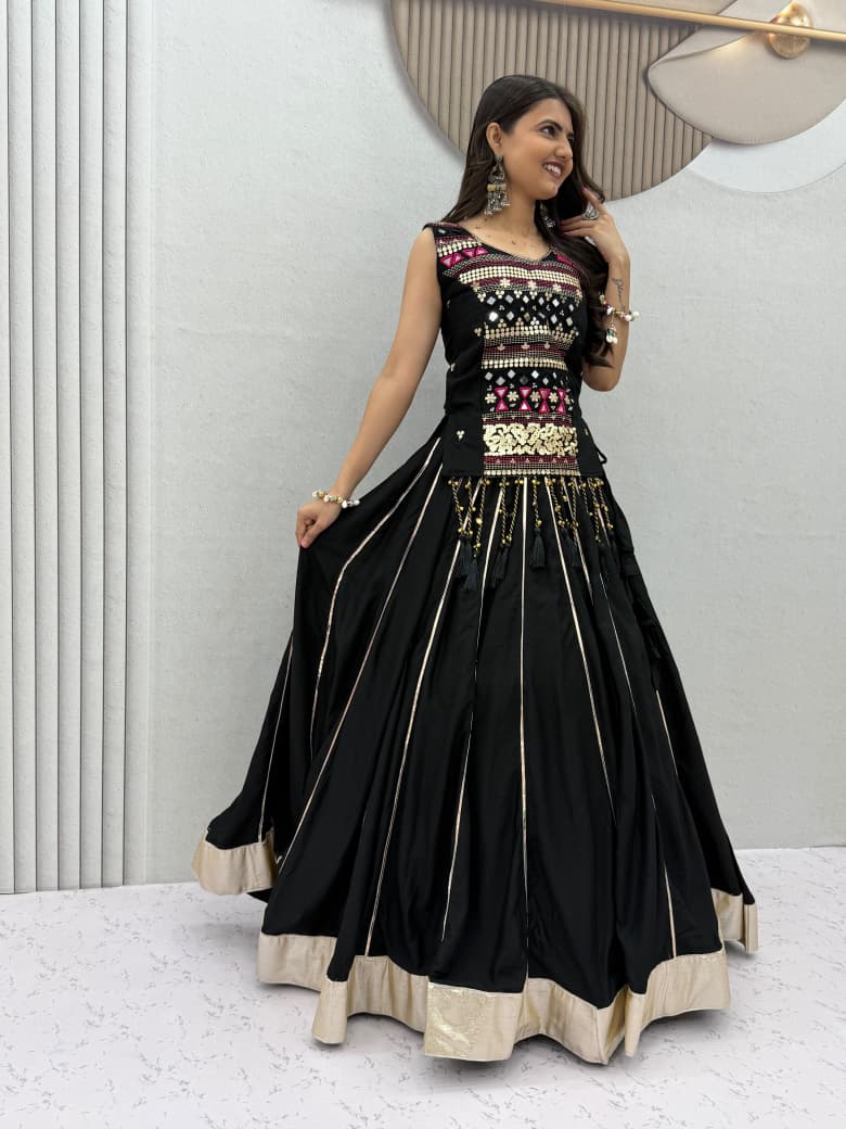 Navratri Special Pure Cotton Mother-Daughter Lehenga Choli Set