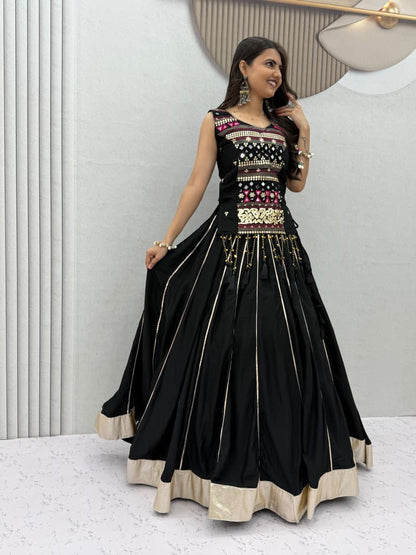 Navratri Special Pure Cotton Mother-Daughter Lehenga Choli Set