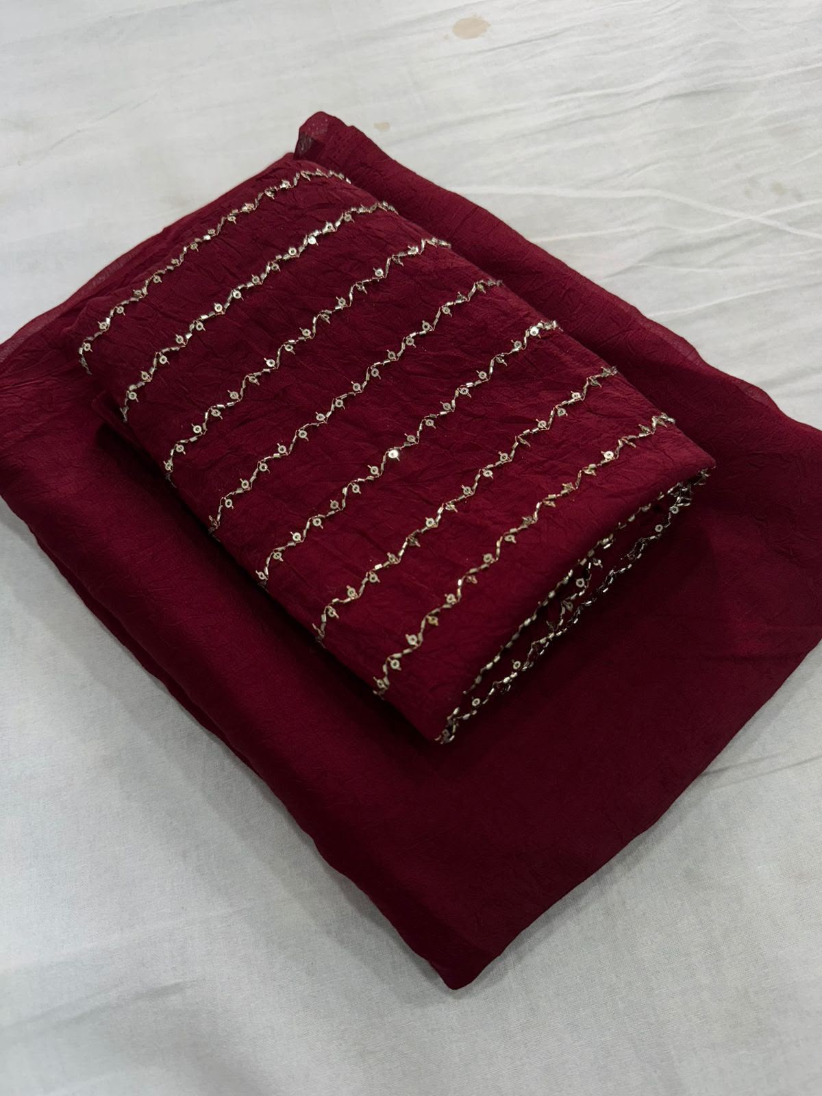 Rangoli Crush Saree with Sequin Bits Blouse