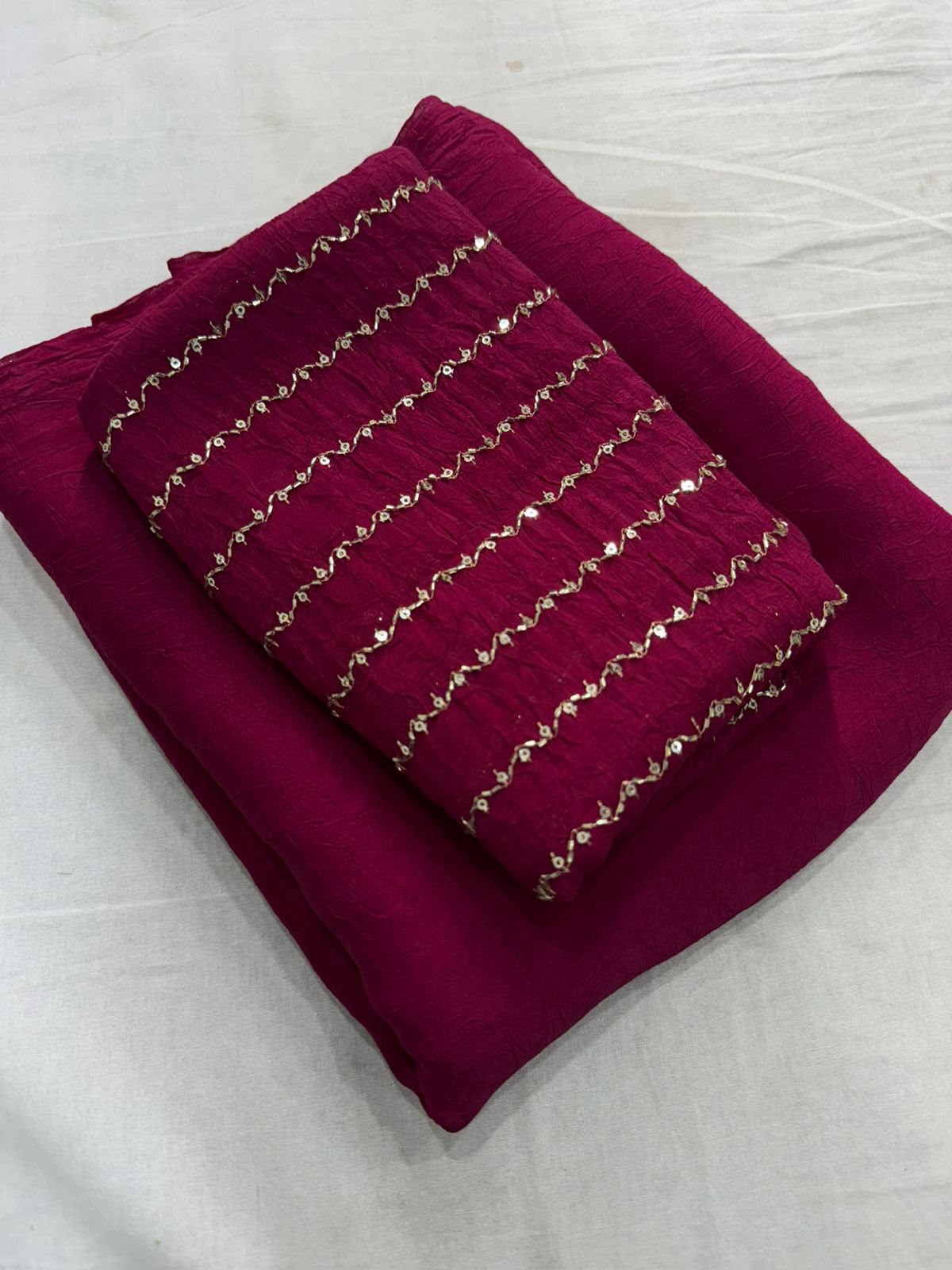 Rangoli Crush Saree with Sequin Bits Blouse
